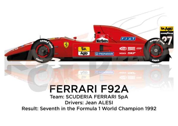Ferrari F92A n.27 seventh in the Formula 1 World Champion 1992
