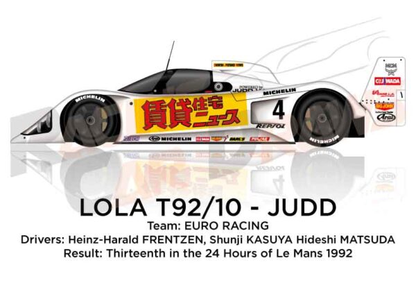 Lola T92/10 - Judd n.4 thirteenth 24 Hours of Le Mans 1992