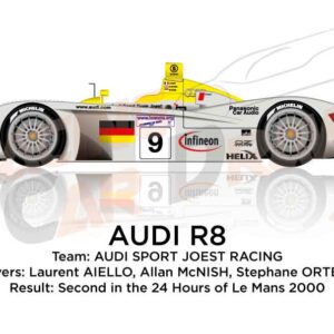 Audi R8 n.9 second in the 24 Hours of Le Mans 2000