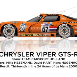 Chrysler Viper GTS-R n.57 thirteenth 24 Hours of Le Mans 2000