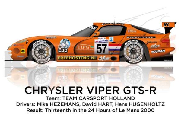Chrysler Viper GTS-R n.57 thirteenth 24 Hours of Le Mans 2000