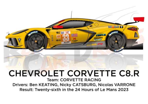 Chevrolet Corvette C8.R n.33 at the 24 hours of Le Mans 2023