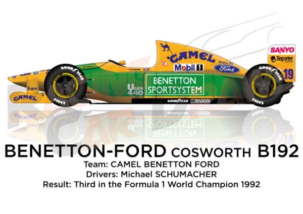 Benetton - Ford Cosworth B192 n.19 at Formula 1 World Champion 1992
