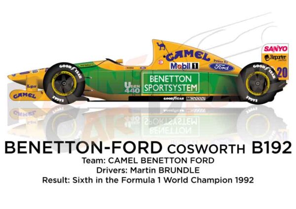 Benetton - Ford Cosworth B192 n.20 at Formula 1 World Champion 1992