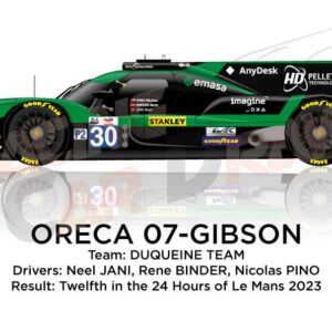 Oreca 07 - Gibson n.30 twelfth in the 24 hours of Le Mans 2023
