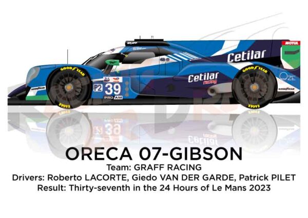 Oreca 07 - Gibson n.39 thirty-seventh in the 24 hours of Le Mans 2023