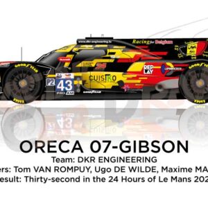 Oreca 07 - Gibson n.43 thirty-second in the 24 hours of Le Mans 2023