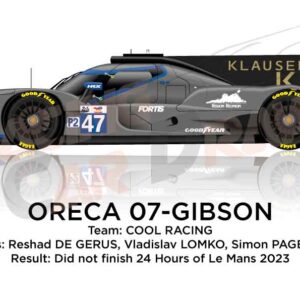 Oreca 07 - Gibson n.47 did not finish in the 24 hours of Le Mans 2023