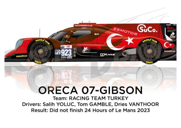 Oreca 07 - Gibson n.923 did not finish in the 24 hours of Le Mans 2023