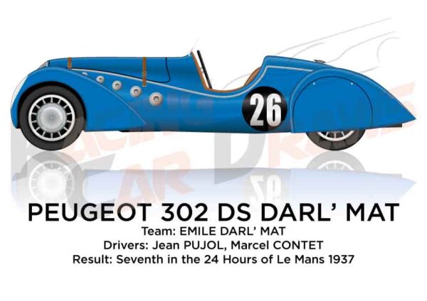 Peugeot 302 DS DARL' MAT n.26 at the 24 Hours of Le Mans 1937