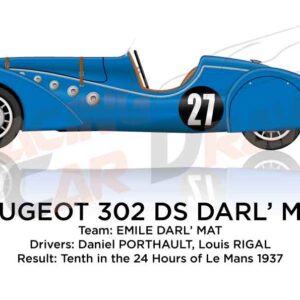 Peugeot 302 DS DARL' MAT n.27 at the 24 Hours of Le Mans 1937