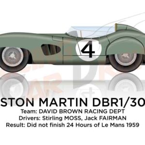 Aston Martin DBR1 n.4 did not finish 24 Hours of Le Mans 1959