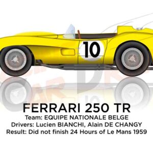 Ferrari 250 TR n.10 did not finish 24 Hours of Le Mans 1959