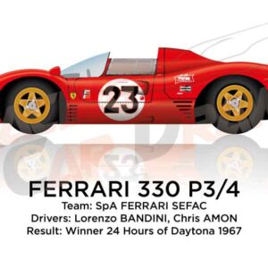 Ferrari 330 P3/4 n.23 winner the 24 Hours of Daytona 1967