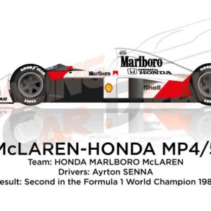 McLaren - Honda MP4/5 n.1 second in Formula 1 Champion 1989