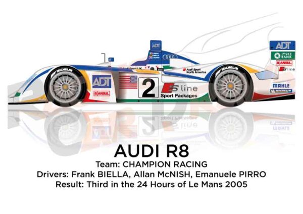 Audi R8 n.2 third in the 24 hours of Le Mans 2005