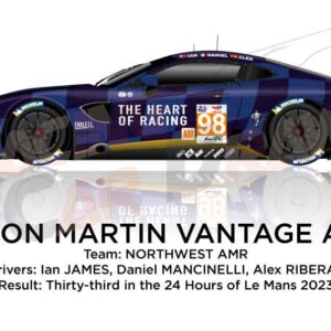 Aston Martin Vantage AMR n.98 in the 24 hours of Le Mans 2023