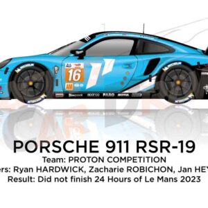 Porsche 911 RSR-19 n.16 did not finish 24 Hours of Le Mans 2023