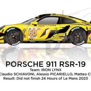 Porsche 911 RSR-19 n.60 did not finish 24 Hours of Le Mans 2023