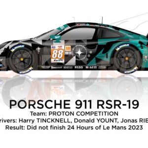 Porsche 911 RSR-19 n.88 did not finish 24 Hours of Le Mans 2023