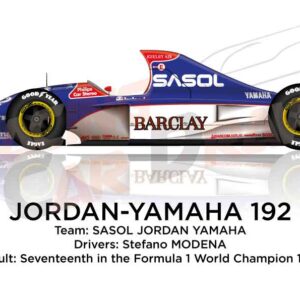 Jordan - Yamaha 192 n.32 in the Formula 1 Champion 1992