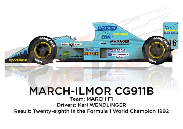 March - Ilmor CG911B n.16 in the Formula 1 Champion 1992