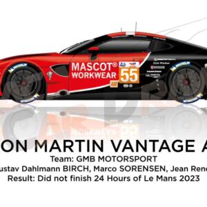Aston Martin Vantage AMR n.55 in the 24 hours of Le Mans 2023
