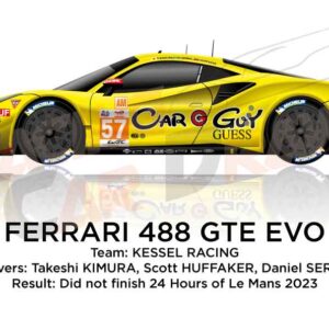 Ferrari 488 GTE EVO n.57 dnf 24 Hours of Le Mans 2023