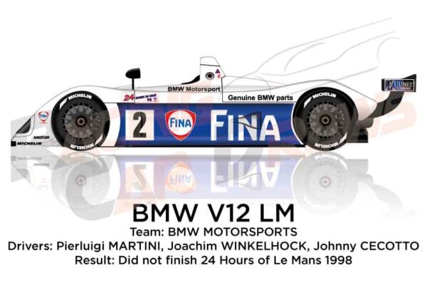 BMW V12 LM n.2 did not finish 24 Hours of Le Mans 1998