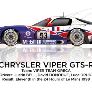 Chrysler Viper GTS-R n.53 eleventh at the 24 Hours Le Mans 1998