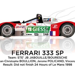 Ferrari 333 SP n.5 did not finish in the 24 Hours of Le Mans 1998