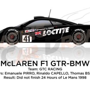 McLaren F1 GTR - BMW n.41 in the 24 Hours of Le Mans 1998