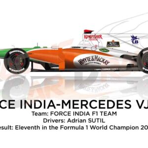 Force India - Mercedes VJM03 n.14 in the Formula 1 Champion 2010