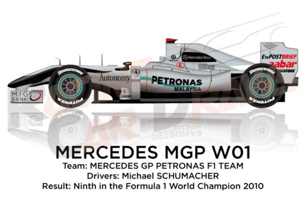Mercedes MGP W01 n.3 in the Formula 1 Champion 2010