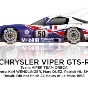Chrysler Viper GTS-R n.50 dnf at the 24 Hours Le Mans 1998