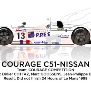 Courage C51 - Nissan n.13 dnf in the 24 Hours of Le Mans 1998