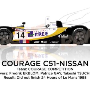 Courage C51 - Nissan n.14 dnf in the 24 Hours of Le Mans 1998