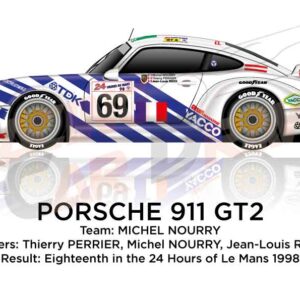 Porsche 911 GT2 n.69 at the 24 Hours of Le Mans 1998