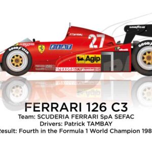 Ferrari 126 C3 n.27 fourth in Formula 1 World Champion 1983