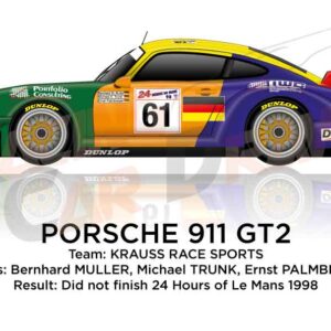 Porsche 911 GT2 n.61 at the 24 Hours of Le Mans 1998