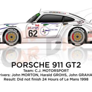 Porsche 911 GT2 n.62 at the 24 Hours of Le Mans 1998