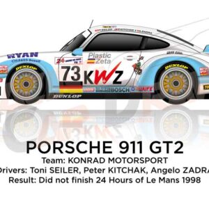 Porsche 911 GT2 n.73 at the 24 Hours of Le Mans 1998
