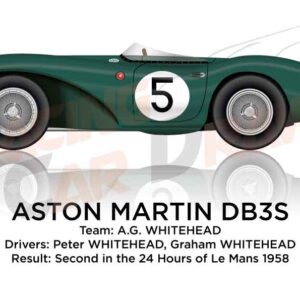 Aston Martin DB3S n.5 second 24 Hours of Le Mans 1958