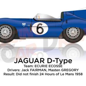 Jaguar D-Type n.6 dnf in the 24 Hours of Le Mans 1958