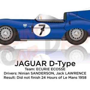 Jaguar D-Type n.7 dnf in the 24 Hours of Le Mans 1958