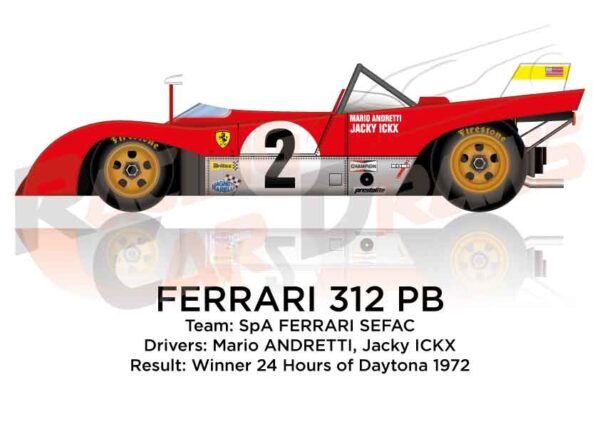 Ferrari 312 PB n.2 winner 24 Hours of Daytona 1972