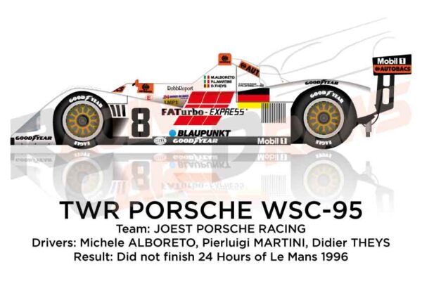 TWR-Porsche WSC-95 n.8 dnf 24 Hours of Le Mans 1996