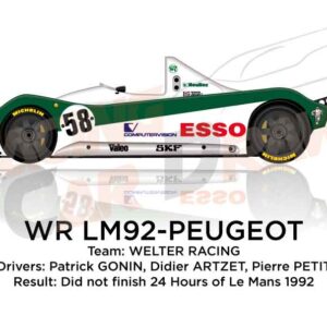 WR LM92 - Peugeot n.58 in the 24 Hours of Le Mans 1992