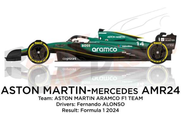 Aston Martin - Mercedes AMR24 n.14 Formula 1 2024