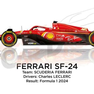 Ferrari SF-24 n.16 Formula 1 2024 driver Charles Leclerc